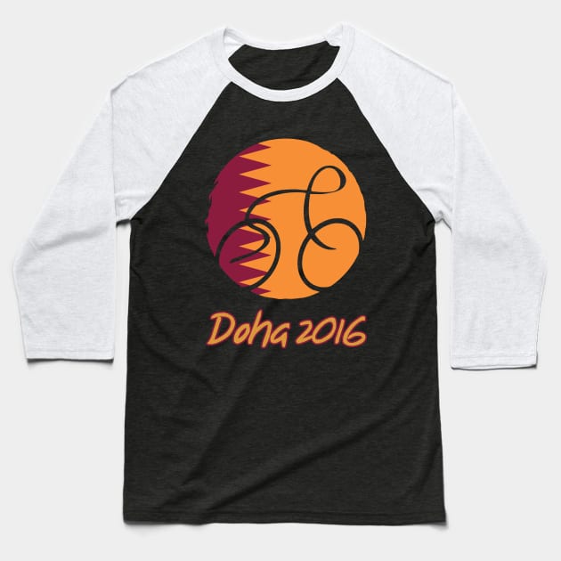 Doha Qatar Baseball T-Shirt by DimasBM